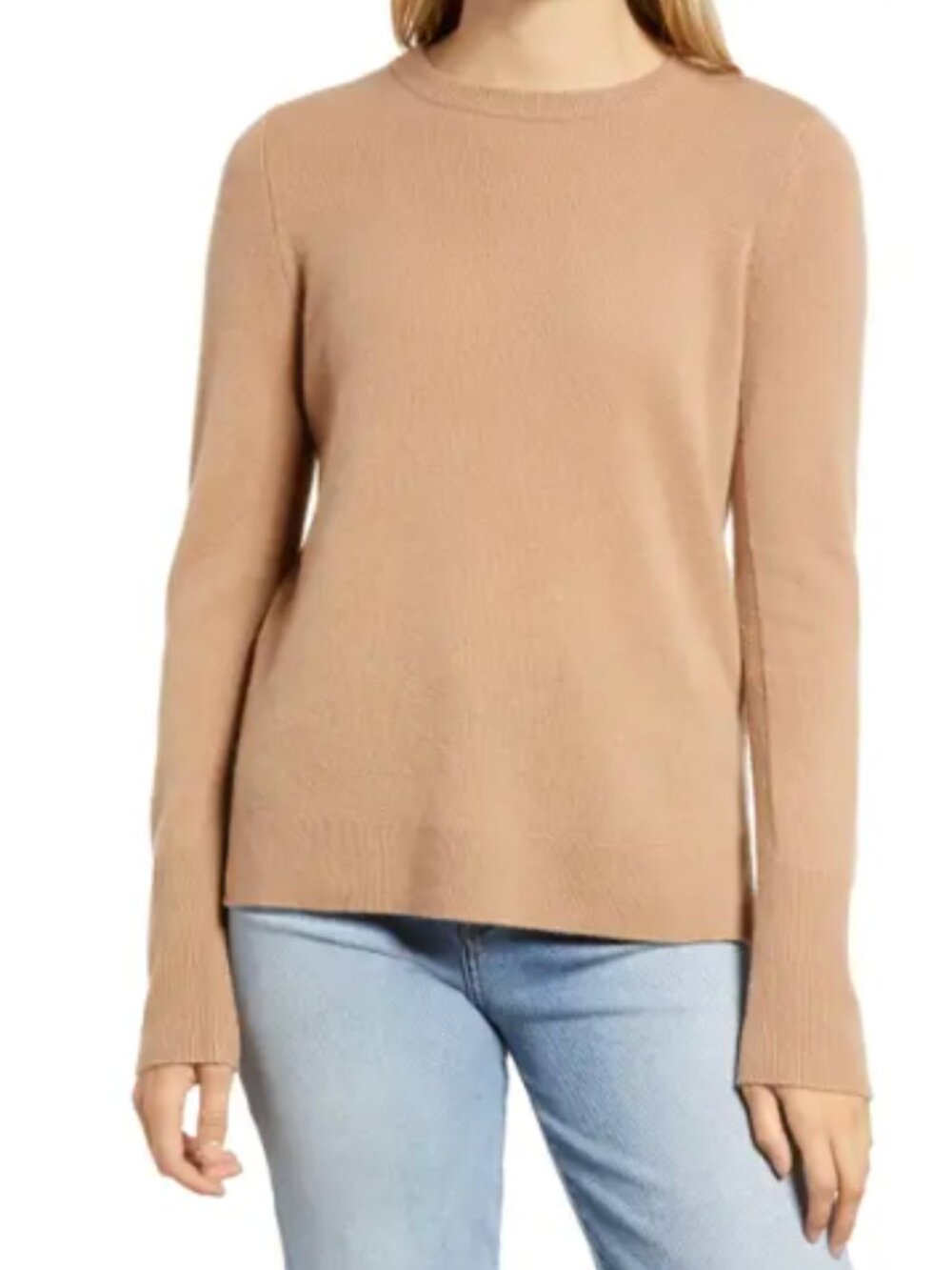 Halogen® CREW NECK CASHMERE SWEATER Size XL